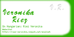 veronika riez business card